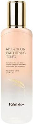Actual product image Farm Stay FARMSTAY Rice & Bifida Brightening Toner tonik do twarzy rozjaśniający z Ryżem i fermentami 120ml (120 ml)