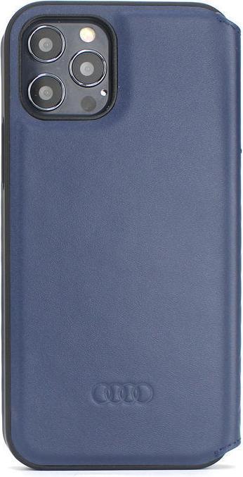 Actual product image Audi Q8 Series Case iPhone 13 Pro - Genuine Leather Book Case blue & 2 card slots No.236 (Apple iPhone 13 Pro)