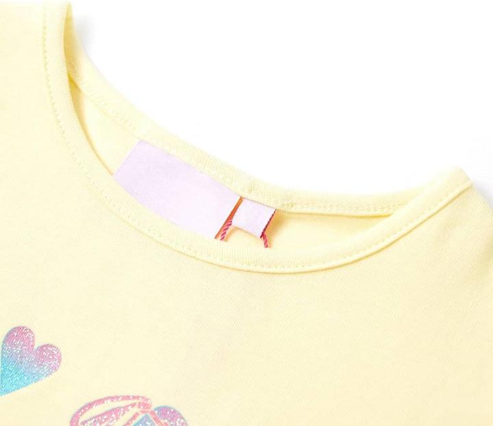 Immagine prodotto VidaXL Maglietta da bambino giallo pallido 92,Materiale: 95 % cotone. 5 (92)