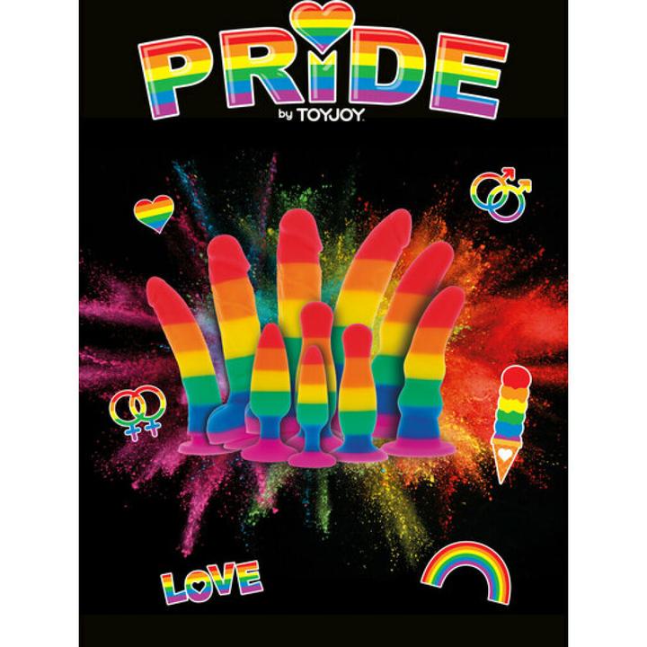 Actual product image Anal plug "Twink" in LGBT flag design