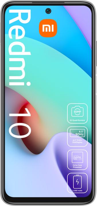 Immagine prodotto Xiaomi Redmi 10 (128 GB, Ciottolo Bianco, 6.50", Doppia SIM, 50 Mpx, 4G)