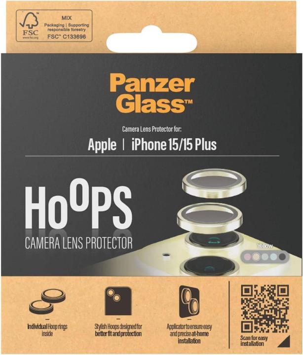 Actual product image PanzerGlass Hoops Camera Lens Protector (1 Piece, Apple iPhone 15)