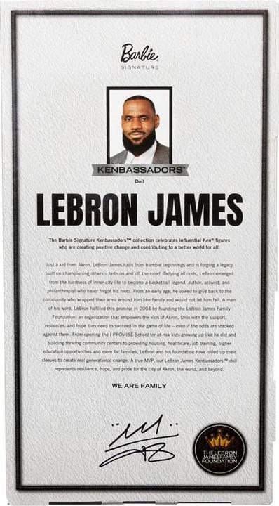 Actual product image Mattel Barbie Signature Le Bron James