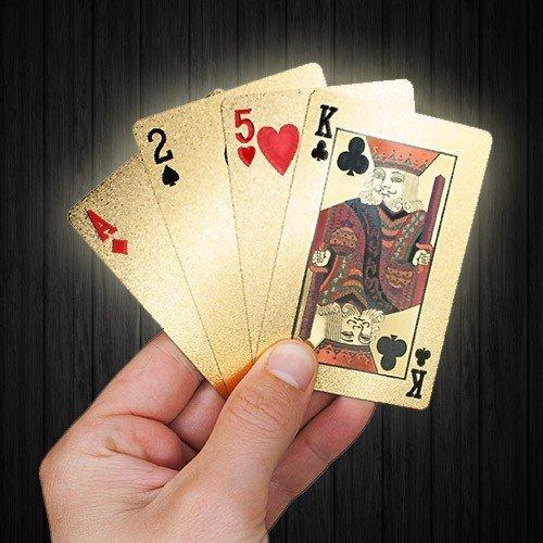 Produktbild United Entertainment Goldene Spielkarten mit Goldfolie