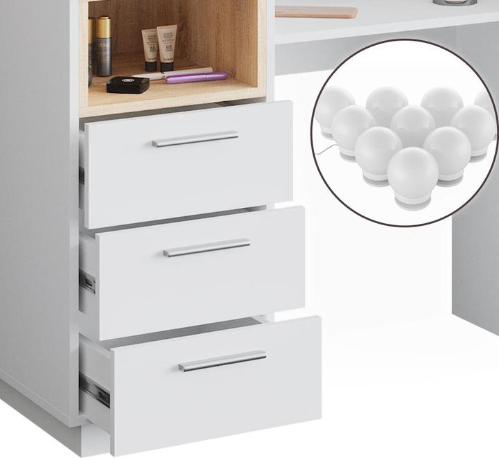 Actual product image Vicco Beatrice with lighting (100 x 42 x 149 cm)