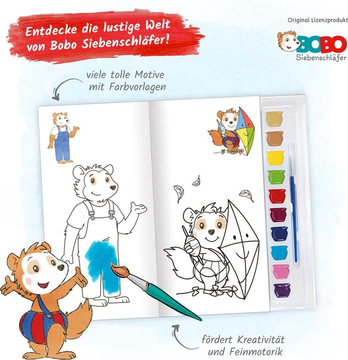 Produktbild Bobo Siebenschläfer Malspass mit Tuschkasten
