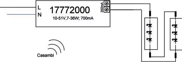 Image du produit Brumberg Convertisseur LED 700mA - Casambi dimmable - 36 W - IP20 - -25 - 45 °C - 230