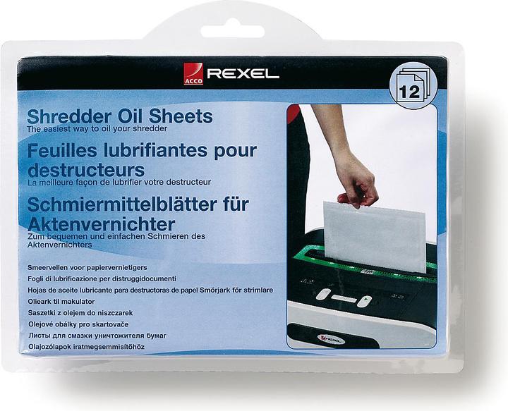 Actual product image Rexel Lubricant sheets for document shredders