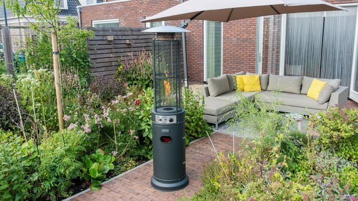 Produktbild Ich-zapfe Gasheizstrahler, Terrassenstrahler gas, Heizpilz gas - Modell Flameheater Round 11000 Schutzgitter (11000 W)