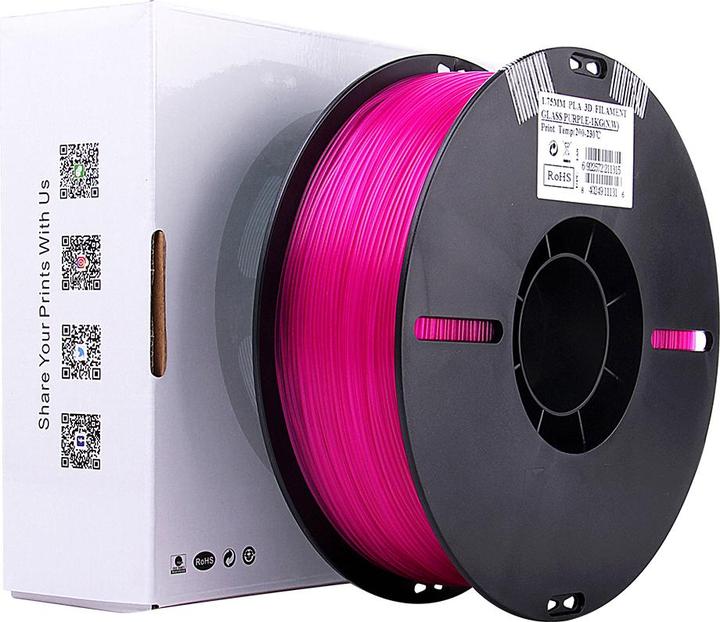 Immagine prodotto eSUN Filamento PLA viola trasparente 1,75mm 1Kg (PLA, 1.75 mm, 1000 g, Viola)