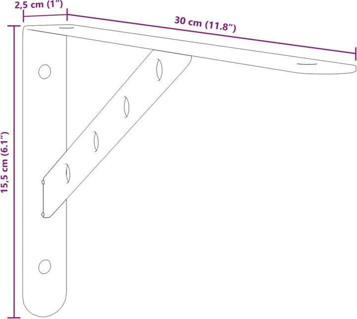 Immagine prodotto VidaXL Supporti per mensole 4 pezzi. Nobile