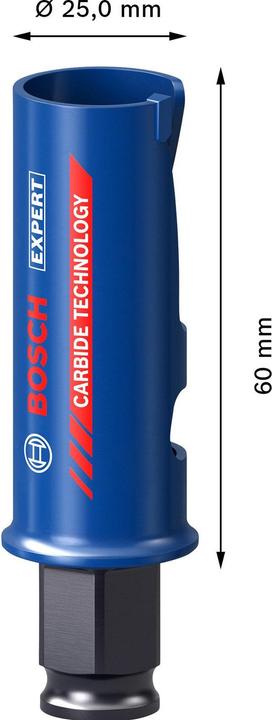 Produktbild Bosch Professional Zubehör EXPERT Construction Material Lochsäge, 25 x 60 mm (25 Millimeter)