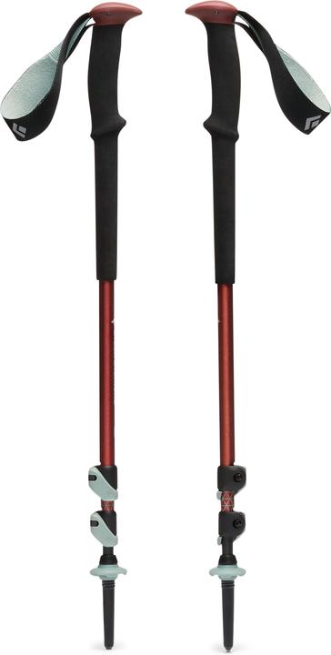 Produktbild Black Diamond Trekkingst?cke Trail (rot/mint, 1 Paar, 100-140 cm) (100 - 140 cm)