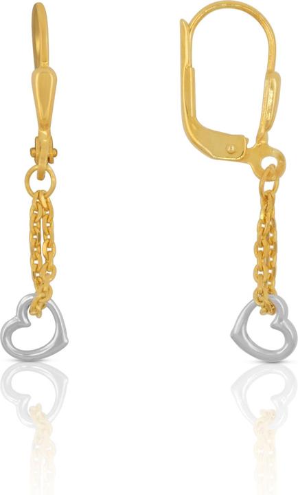 Muau Ohrhänger (750, 18K Gelbgold, Weissgold)