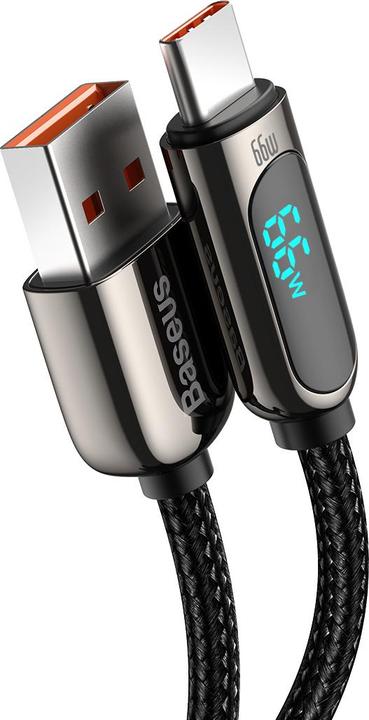 Actual product image Baseus Display Cable USB to Type-C, 66W, 2m (black) (2 m, USB 3.0, 66 W)