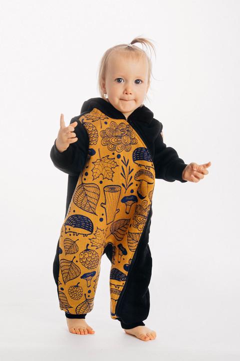 Actual product image Lennylamb Bear Romper - Under The Leaves (80)