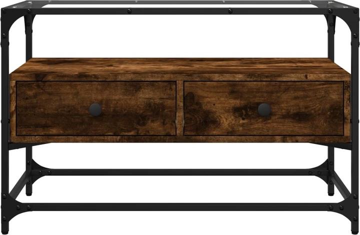 Image du produit VidaXL Meuble TV avec plateau en verre 98 x 35 x 51cm
