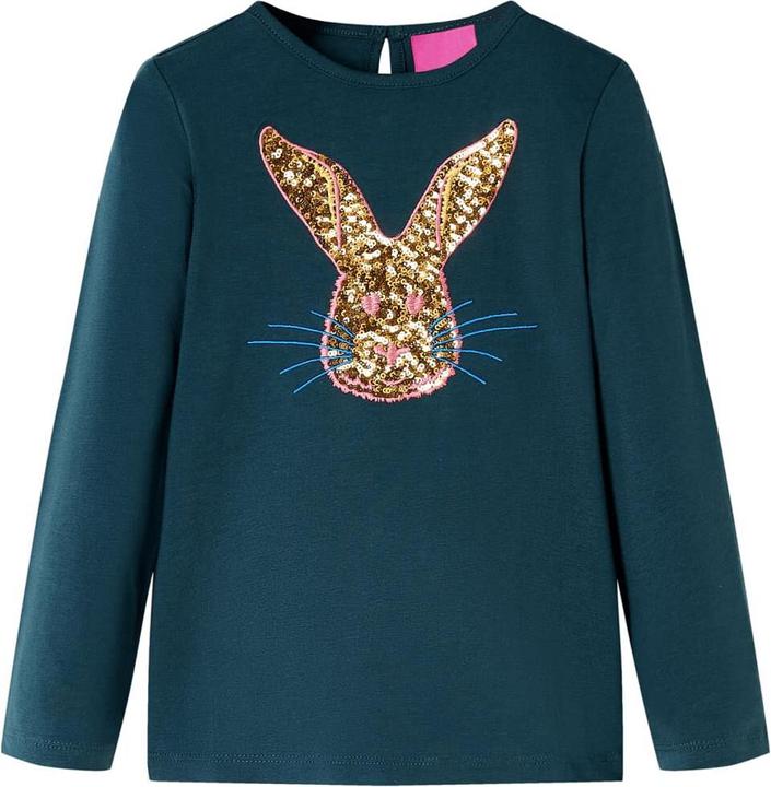 VidaXL Kinder-Langarmshirt Dunkelgrün 104,Material: 95 (104)