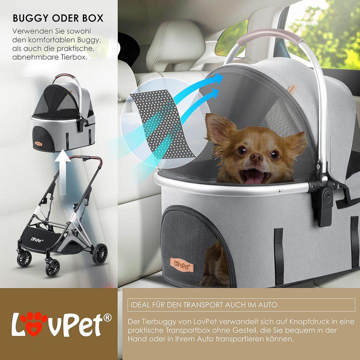 Produktbild Lovpet Hundewagen (Katze, Hund, Faltbar, Atmungsaktiv)