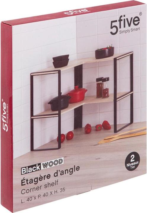 Produktbild 5Five Eckregal mit 2 Ebenen - Beige (40 x 40 x 35 cm)