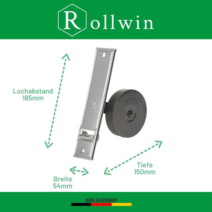 Actual product image Rollwin 4x flush-mounted roller shutter belt winder 185mm hole spacing - from Germany - with belt winder