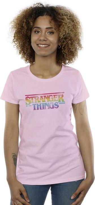 Immagine prodotto Netflix Stranger Things Rainbow Dot Logo Maglietta Donna (M)
