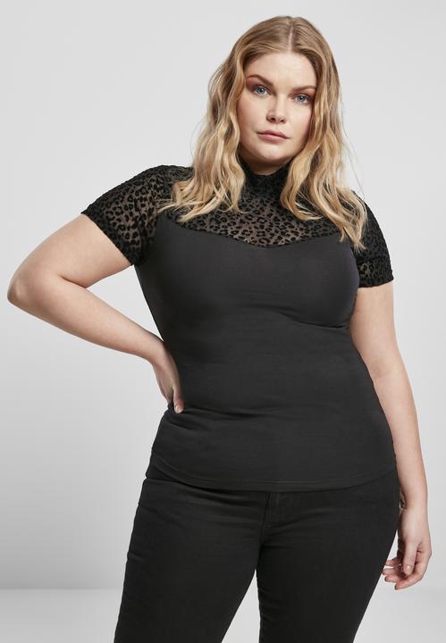 Produktbild Urban Classics Ladies Flock Lace Turtleneck Tee (4XL)