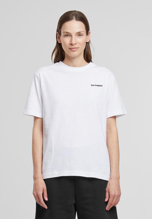 Produktbild Mister Tee MisterTee Be Happy Wording EMB Tee - 193913 (M)