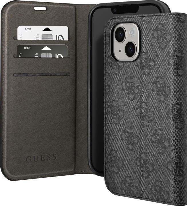 Immagine prodotto Guess GUBKP14SHG4SHK iPhone 14 6.1" czarny/nero libro 4G Vintage Gold Logo (Apple iPhone 14, Apple iPhone 13)