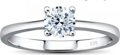 Silvego Silver ring MADISON with Swarovski Zirconia JJJR2339sw - Circuit: 62 mm (62)