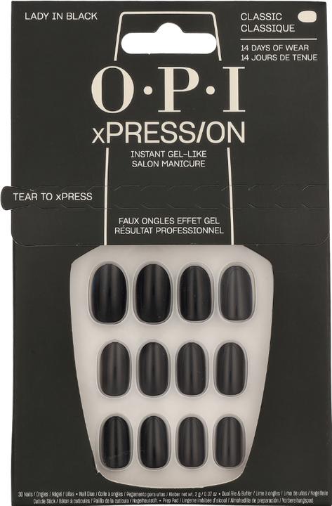 Image du produit OPI Xpress/On (Ongles artificiels, Noir, Gris, Blanc)