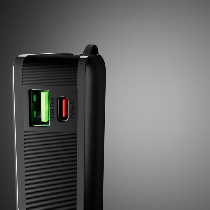 Produktbild SBS Powerbank 20.000mAh 20W PD LCD USB-C Kabel schwarz (20000 mAh, 20 W)