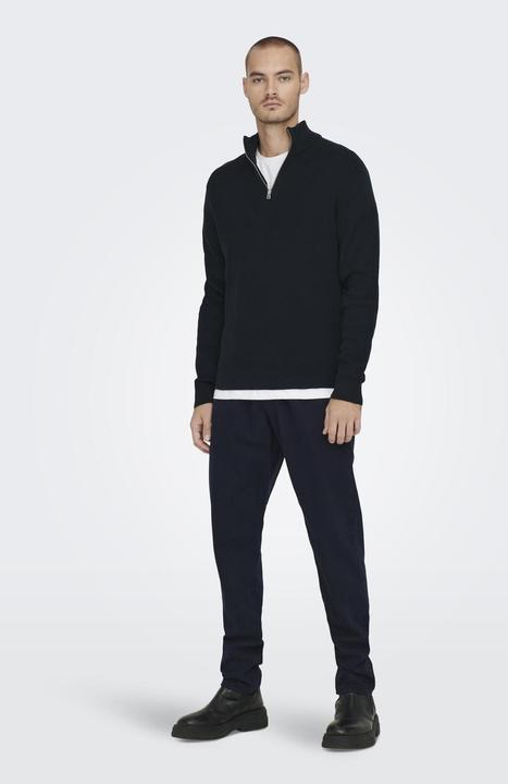 Actual product image Only & Sons Onsphil Reg 12 Struc Half Zip Knit Noos (XS)
