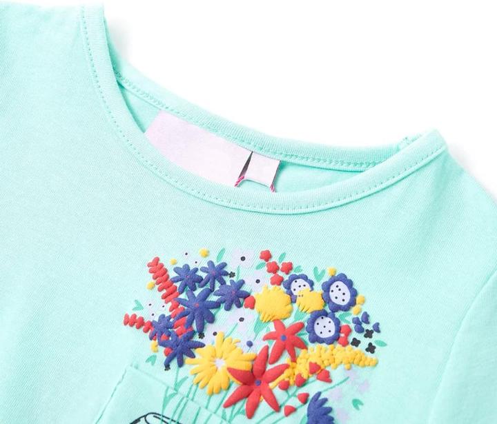 Immagine prodotto VidaXL Maglietta per bambini Verde menta chiaro 140,Materiale: 95 (140)
