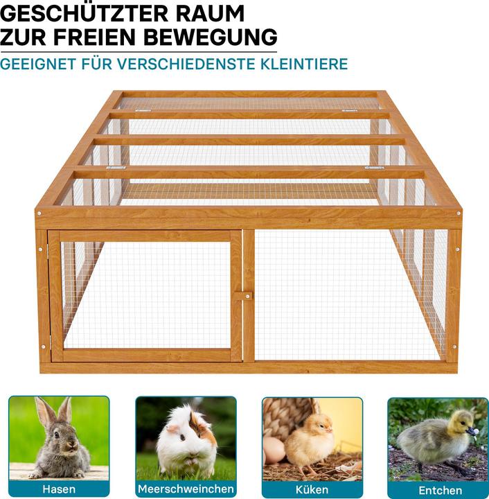 Image du produit Wiltec Clapier à lapin XXL Cage pour Petits animaux avec Enclos Parc Rongeurs Élevage Basse-cour Ferme