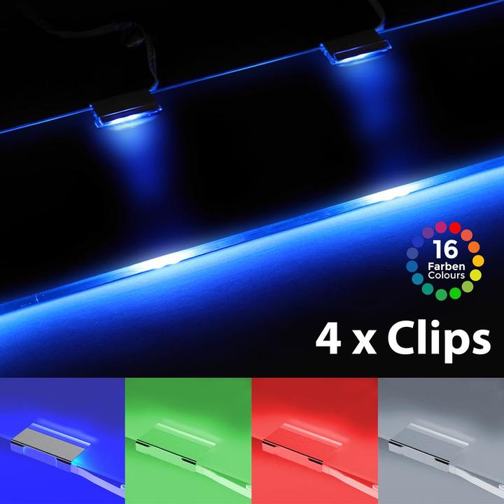 Produktbild B.K.Licht LED Glasbodenbeleuchtung 4er Set