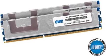 Image du produit OWC 8.0GB (2x 4GB) DDR3 ECC PC10600 1333MHz SDRAM ECC pour Mac Pro 'Nehalem' & 'Westmere' modèles (2 x 4GB, 1333 MHz, RAM DDR3, DIMM)