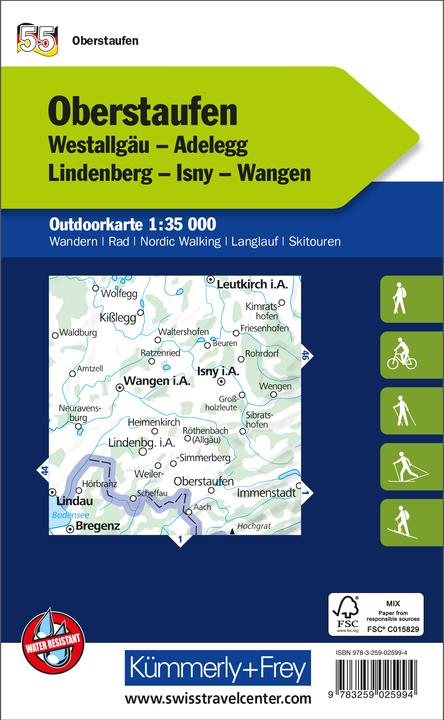 Produktbild Oberstaufen Nr. 55 Outdoorkarte Deutsch