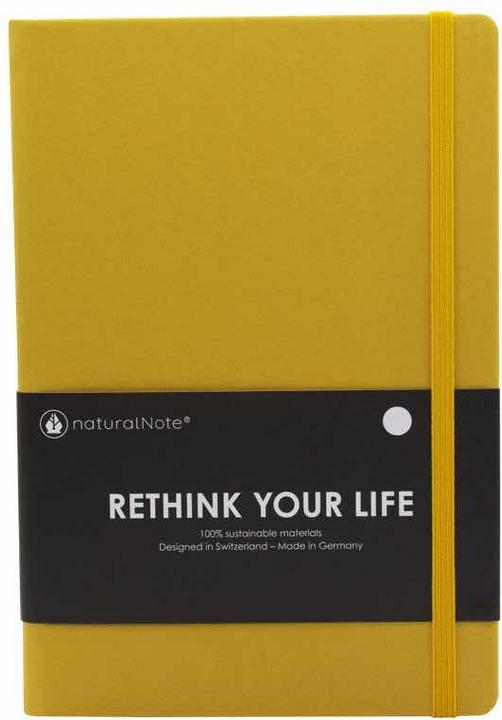 Actual product image NaturalNote Bullet Journal Medium Dotted Apple Leather Yellow