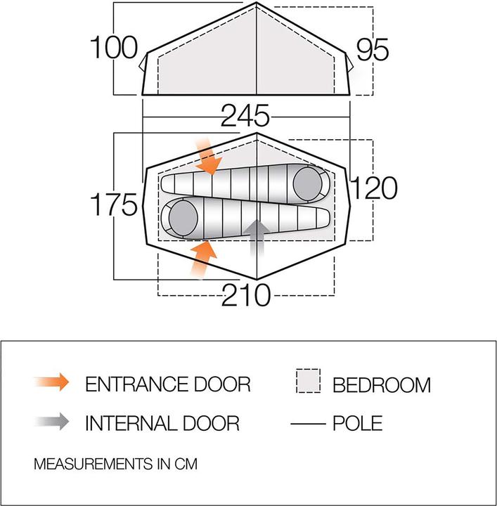 Produktbild Vango F10 Helium UL 2 (Tunnelzelt, 1.35 kg, 2 Personen)