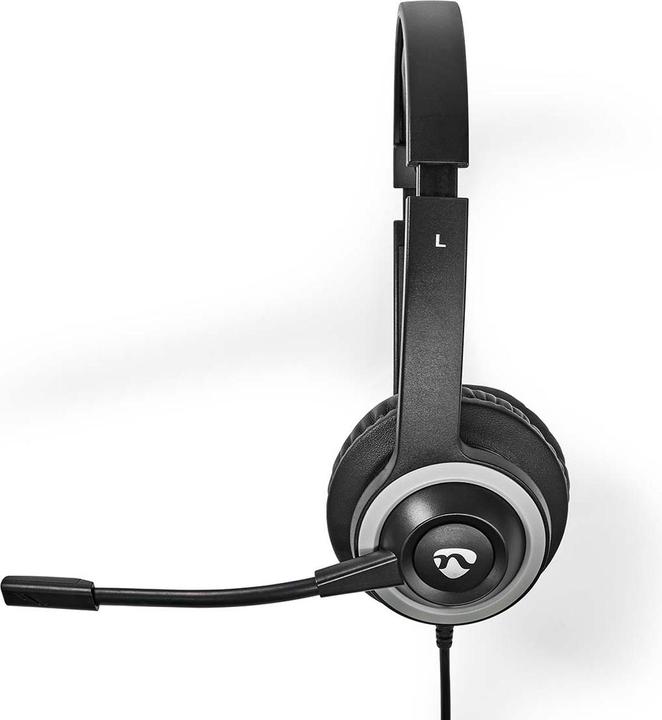 Produktbild Nedis PC Headset On-Ear, Stereo - Black (Kabelgebunden, USB-A)