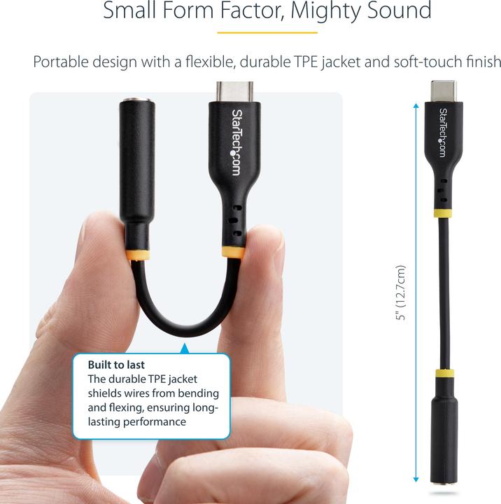 Actual product image StarTech Adap USB-C to 3.5mm Audio (M/F)