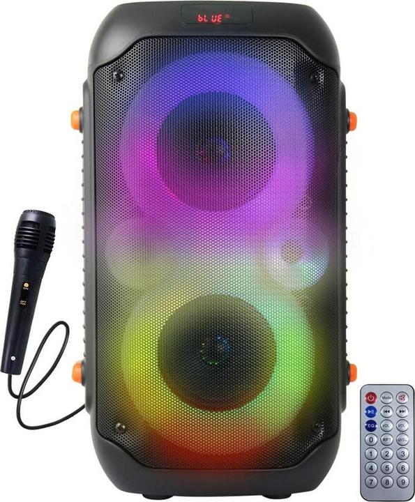 Produktbild Esperanza EP156 BT FM LED RGB KARAOKE Lautsprecher schwarz 20W (5 h, Batteriebetrieb)