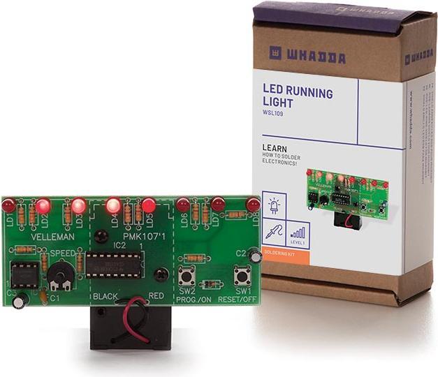 Actual product image Whadda Kit running light with LED's