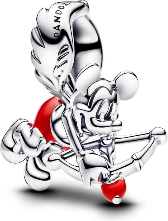 Pandora Disney Mickey Mouse Cupid Charm (Sterlingsilber, Emaillelack)