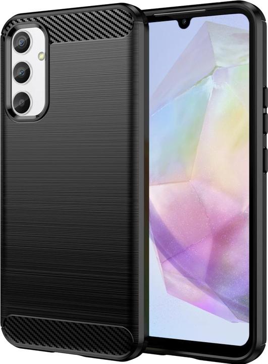 Actual product image Screenguard Carbon Brushed Soft TPU Case (Samsung Galaxy A35)