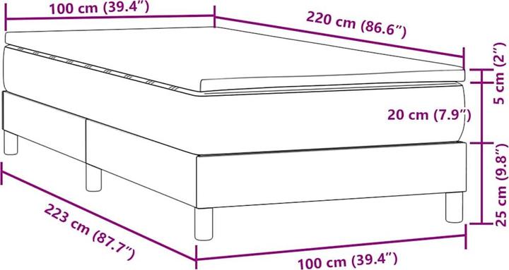 Produktbild VidaXL Carna (100 x 220 cm, 100 x 220 cm)