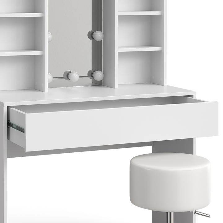 Actual product image Vicco Alexa with stool and lighting (93 x 40 x 147 cm)