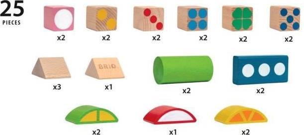 Produktbild Brio 25 Patterned Wooden Blocks