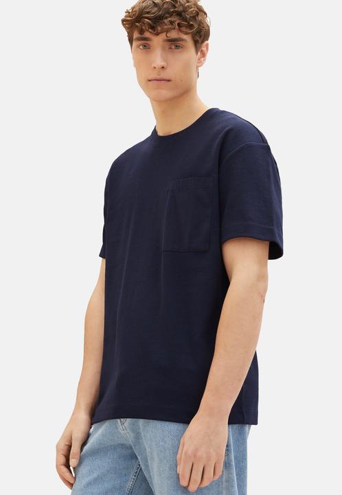 Image du produit Tom Tailor T-Shirt Kurzarmshirt structured mit Brusttasche (S)
